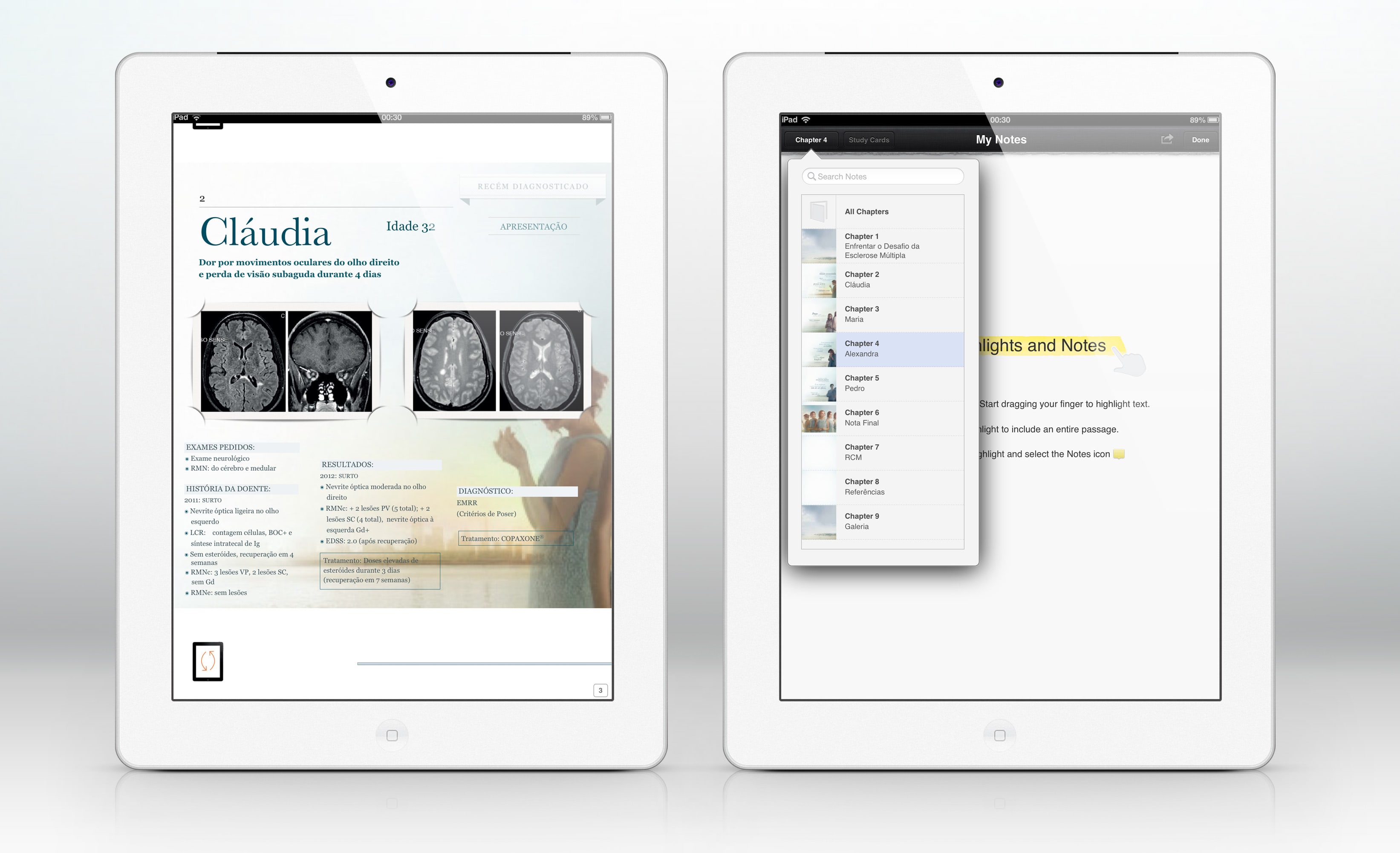 Teva Pharmaceuticals iPad App user interface